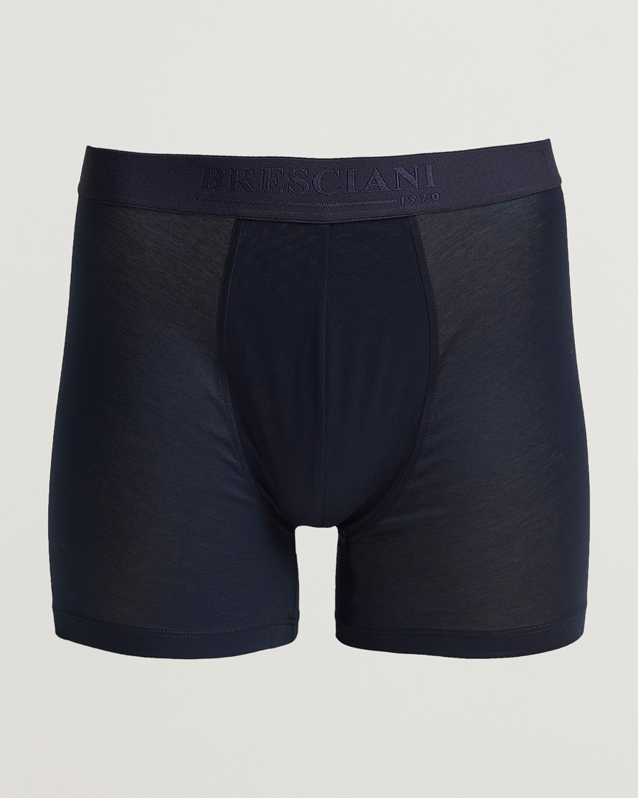 Herren | Unterwäsche | Bresciani | Cotton Boxer Trunk Navy