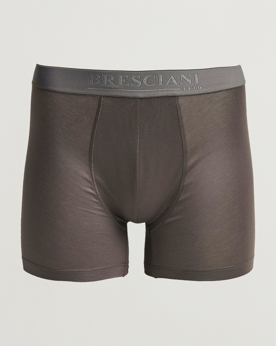 Herren | Unterwäsche | Bresciani | Cotton Boxer Trunk Grey