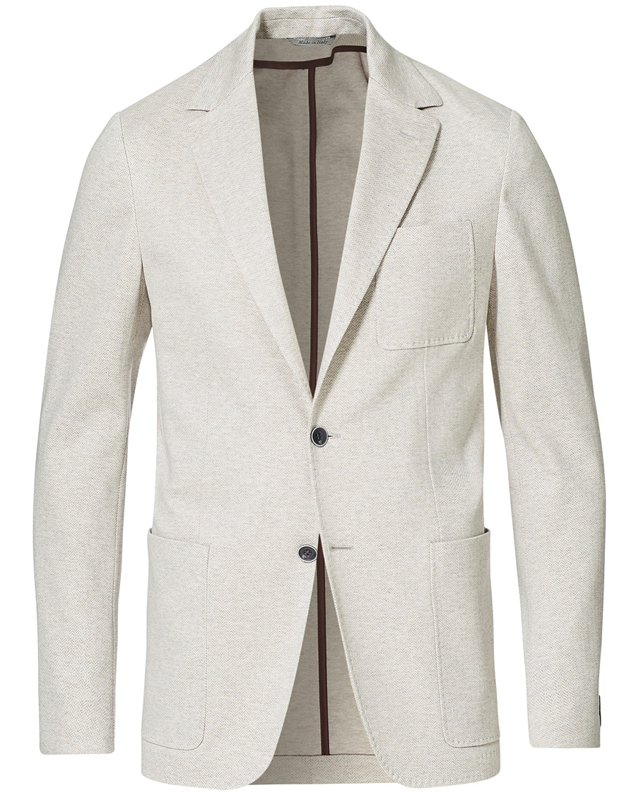 Herren | Sakkos | Canali | Herringbone Jersey Blazer Sand