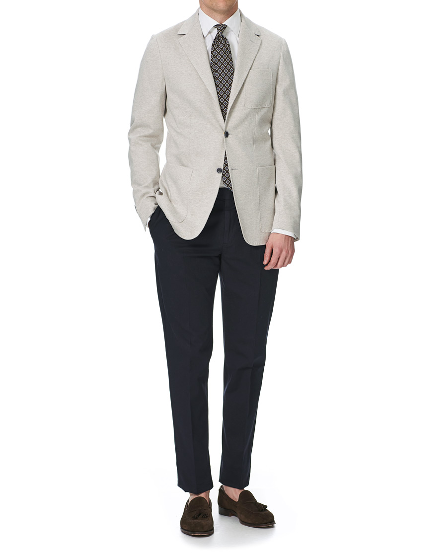 Herren | Sakkos | Canali | Herringbone Jersey Blazer Sand