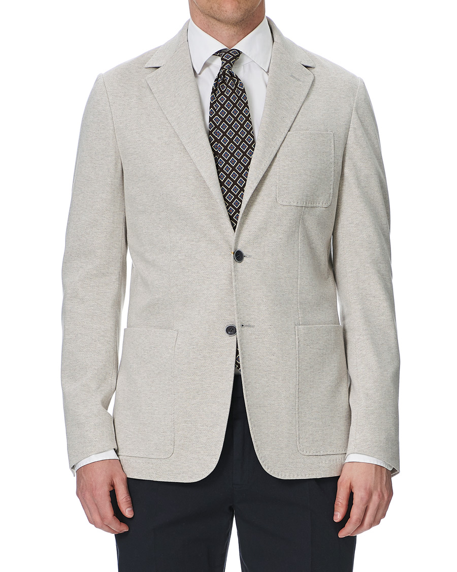 Herren | Sakkos | Canali | Herringbone Jersey Blazer Sand