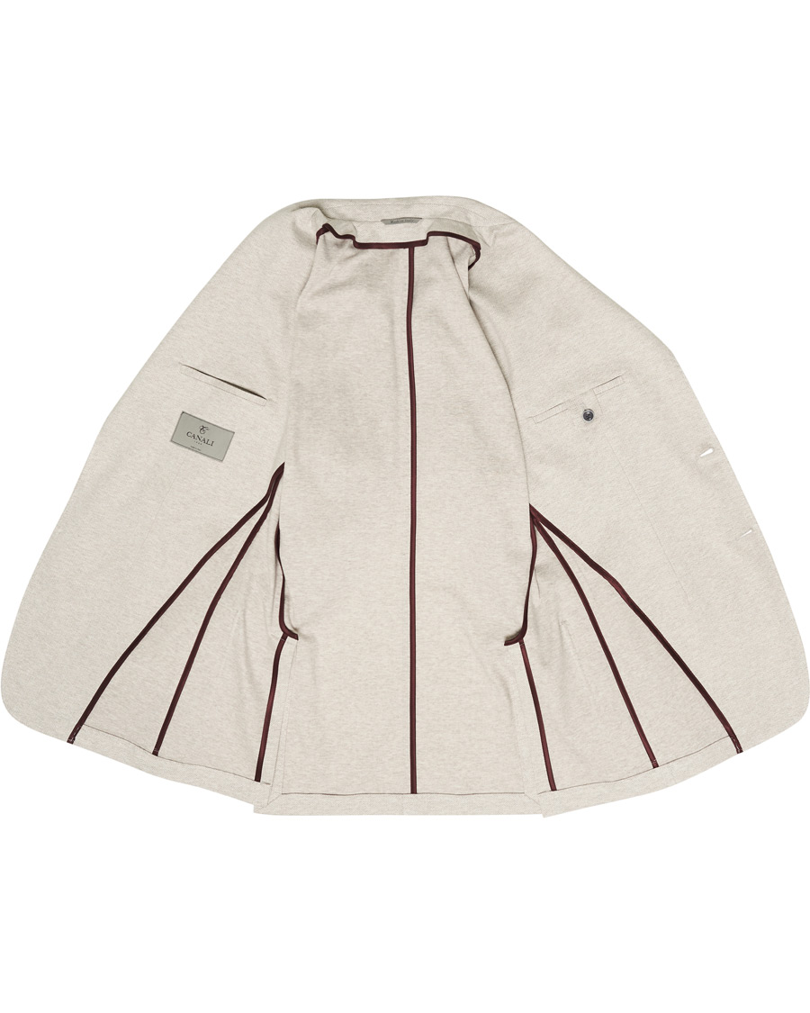 Herren | Sakkos | Canali | Herringbone Jersey Blazer Sand