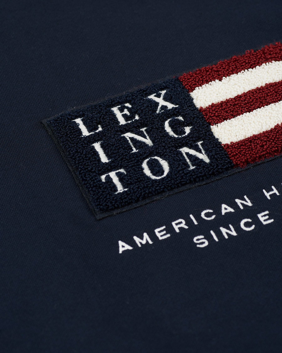 Herren | Pullover | Lexington | Barry Cotton Flag Sweatshirt Dark Blue