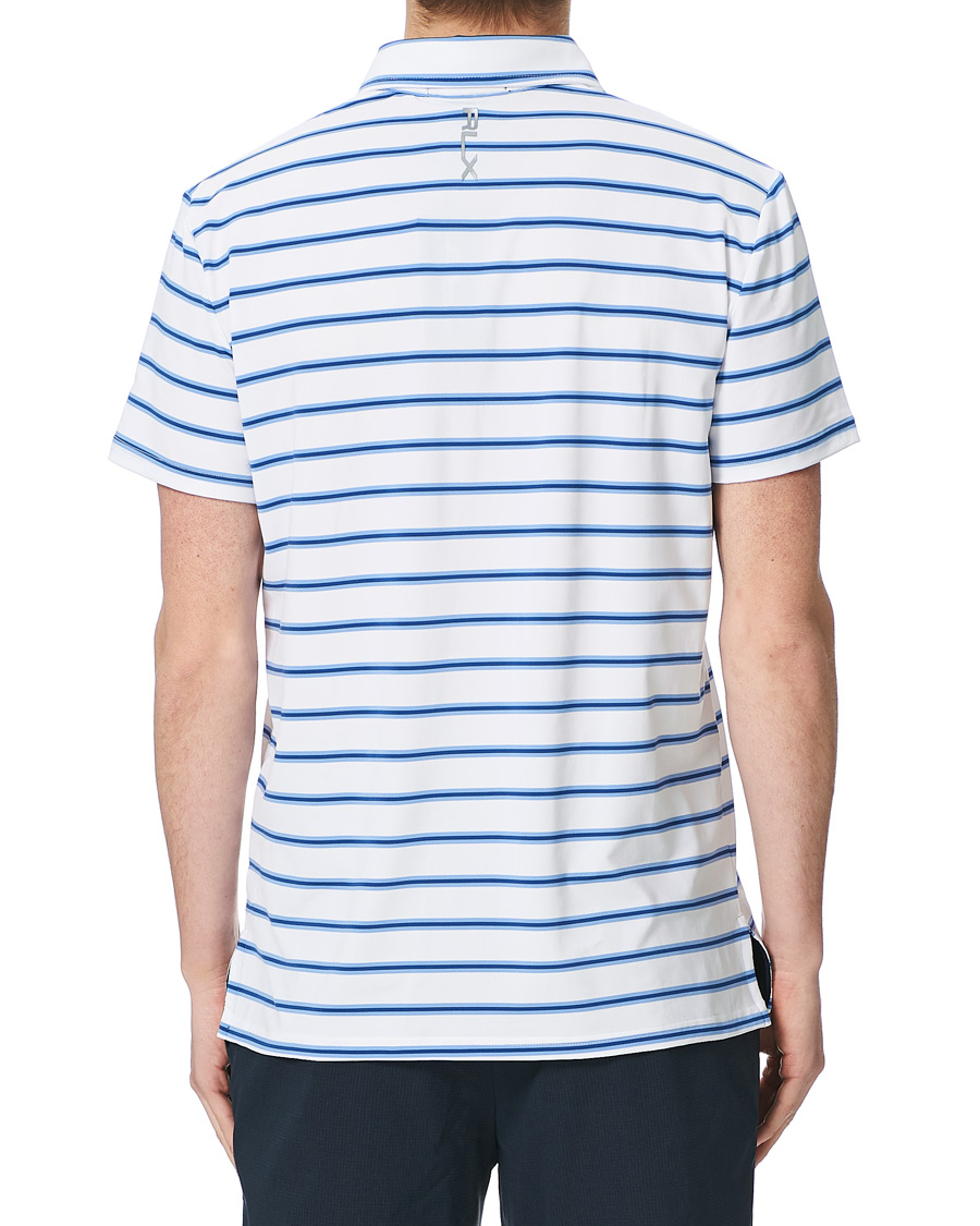 Herren | Poloshirts | RLX Ralph Lauren | Airflow Stripe Polo Pure White/Blue