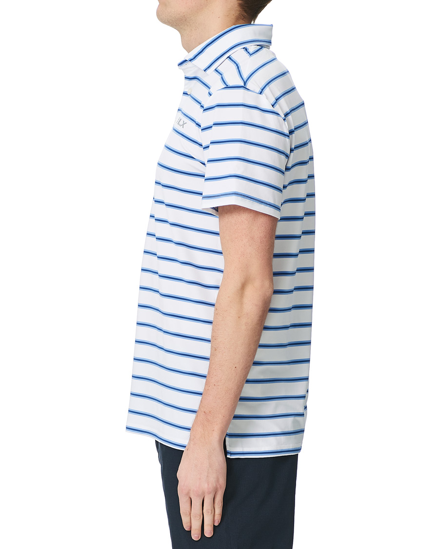Herren | Poloshirts | RLX Ralph Lauren | Airflow Stripe Polo Pure White/Blue