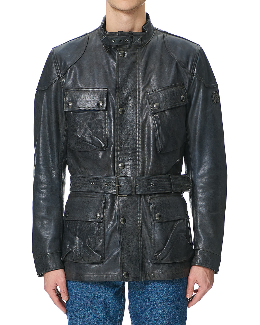 Herren | Jacken | Belstaff | Trialmaster Panther 2.0 Leather Jacket Blue Brown