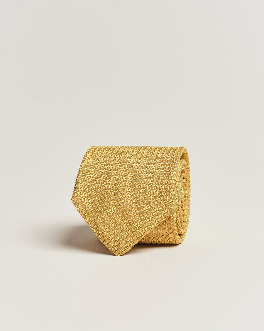 Herren | Amanda Christensen Silk Grenadine 8 cm Tie Lemon | Amanda Christensen | Silk Grenadine 8 cm Tie Lemon