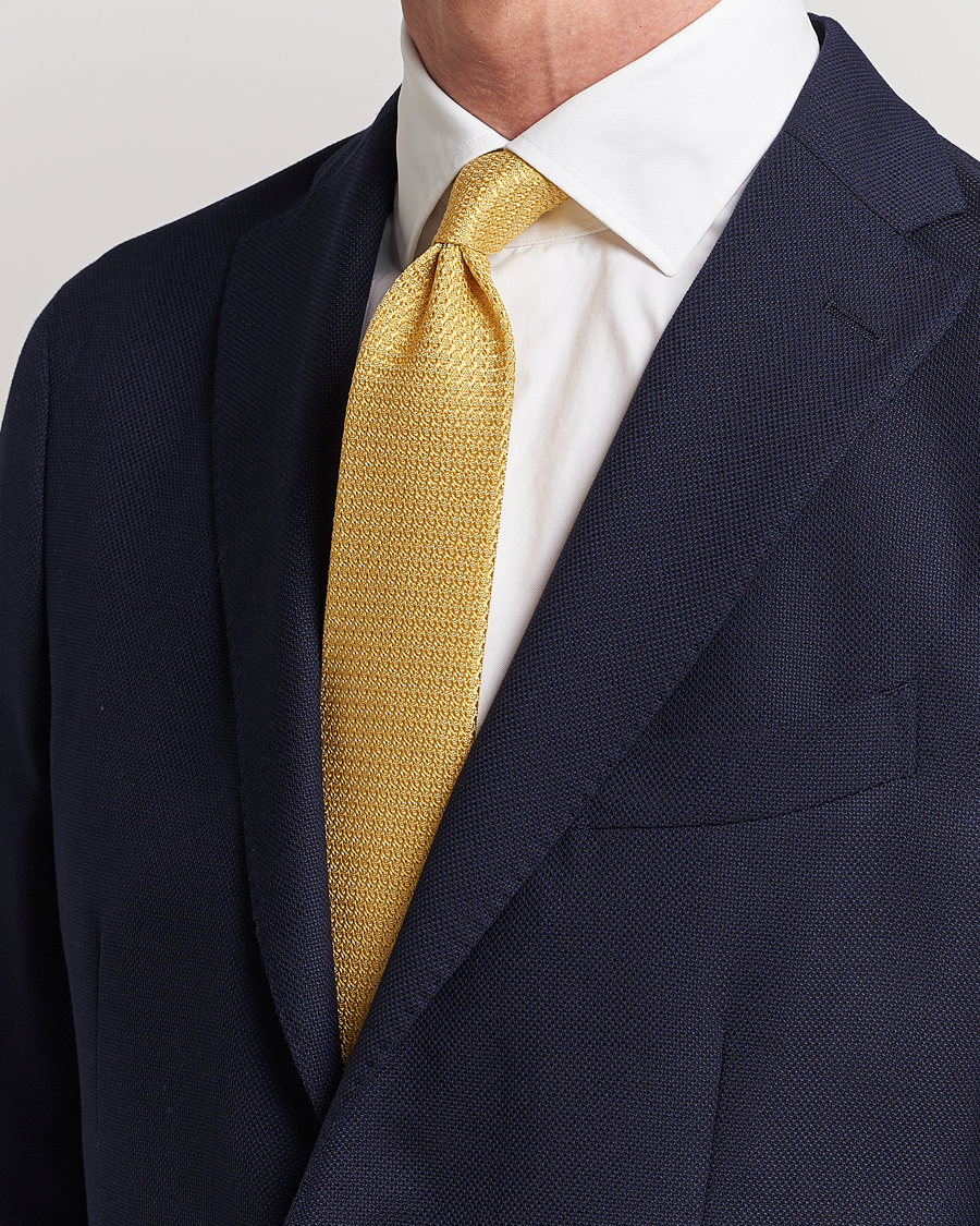 Herren |  | Amanda Christensen | Silk Grenadine 8 cm Tie Lemon
