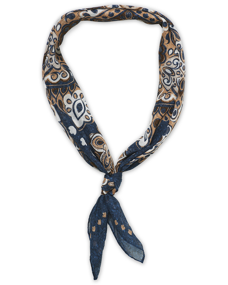 Herren | Amanda Christensen Cotton Large Print Bandana Navy | Amanda Christensen | Cotton Large Print Bandana Navy