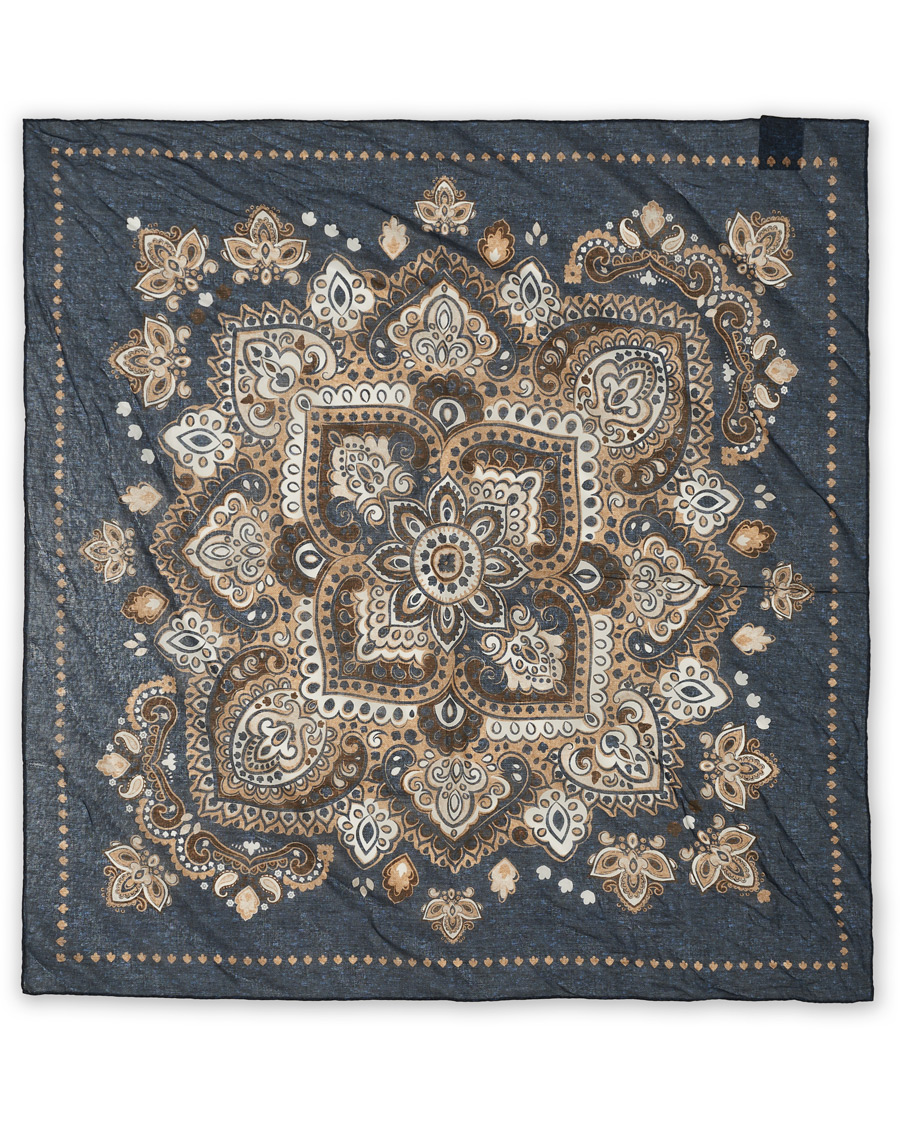 Herren | Amanda Christensen Cotton Large Print Bandana Navy | Amanda Christensen | Cotton Large Print Bandana Navy