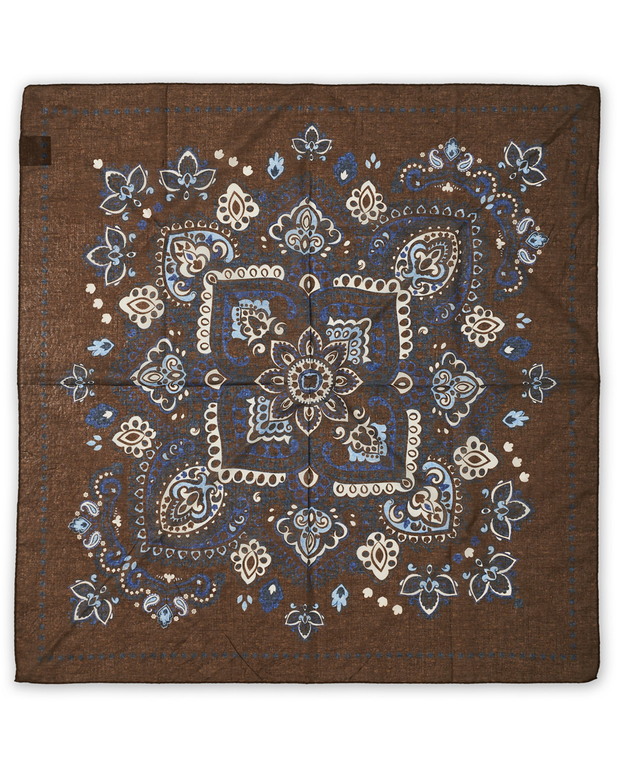 Herren | Amanda Christensen Cotton Large Print Bandana Brown | Amanda Christensen | Cotton Large Print Bandana Brown