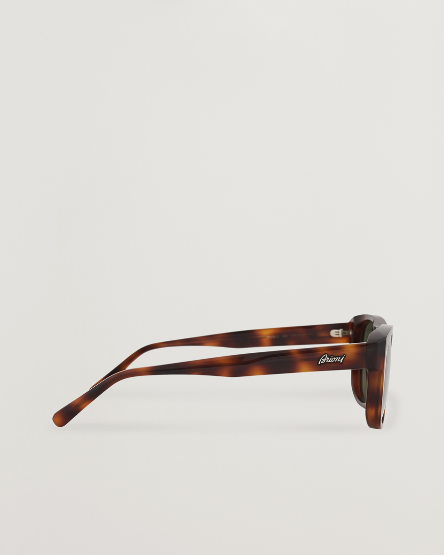 Herren | Brioni BR0081S Sunglasses Havana/Green | Brioni | BR0081S Sunglasses Havana/Green