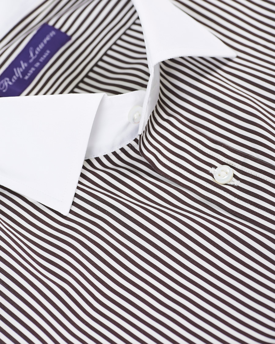 Herren | Hemden | Ralph Lauren Purple Label | Bengal Striped Shirt Brown/Cream