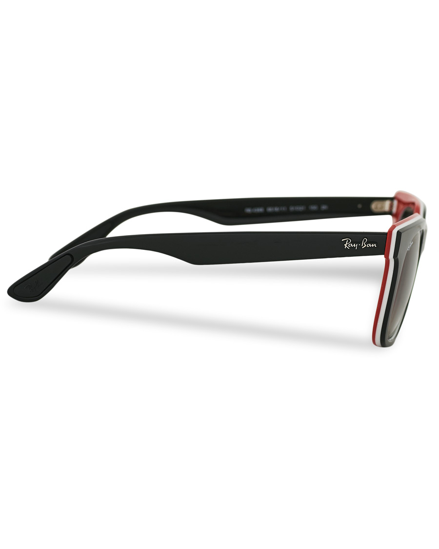 Ray Ban RB4368 3 Layered Sunglasses Black White Red