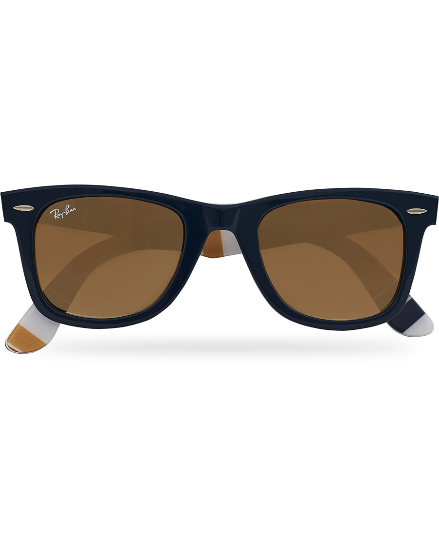 Herren | Ray-Ban RB2140 Wayfarer Sunglasses Dark Blue/Brown | Ray-Ban | RB2140 Wayfarer Sunglasses Dark Blue/Brown