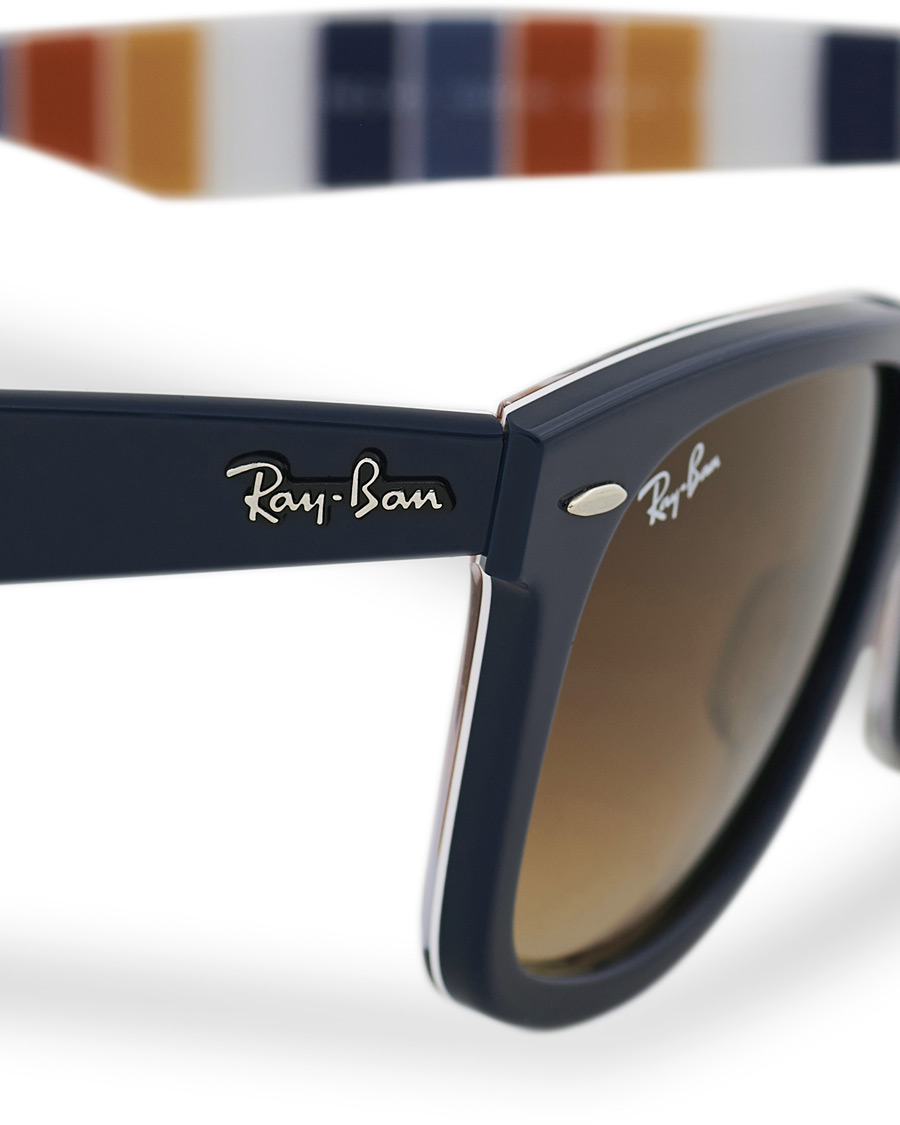 Herren | Ray-Ban RB2140 Wayfarer Sunglasses Dark Blue/Brown | Ray-Ban | RB2140 Wayfarer Sunglasses Dark Blue/Brown