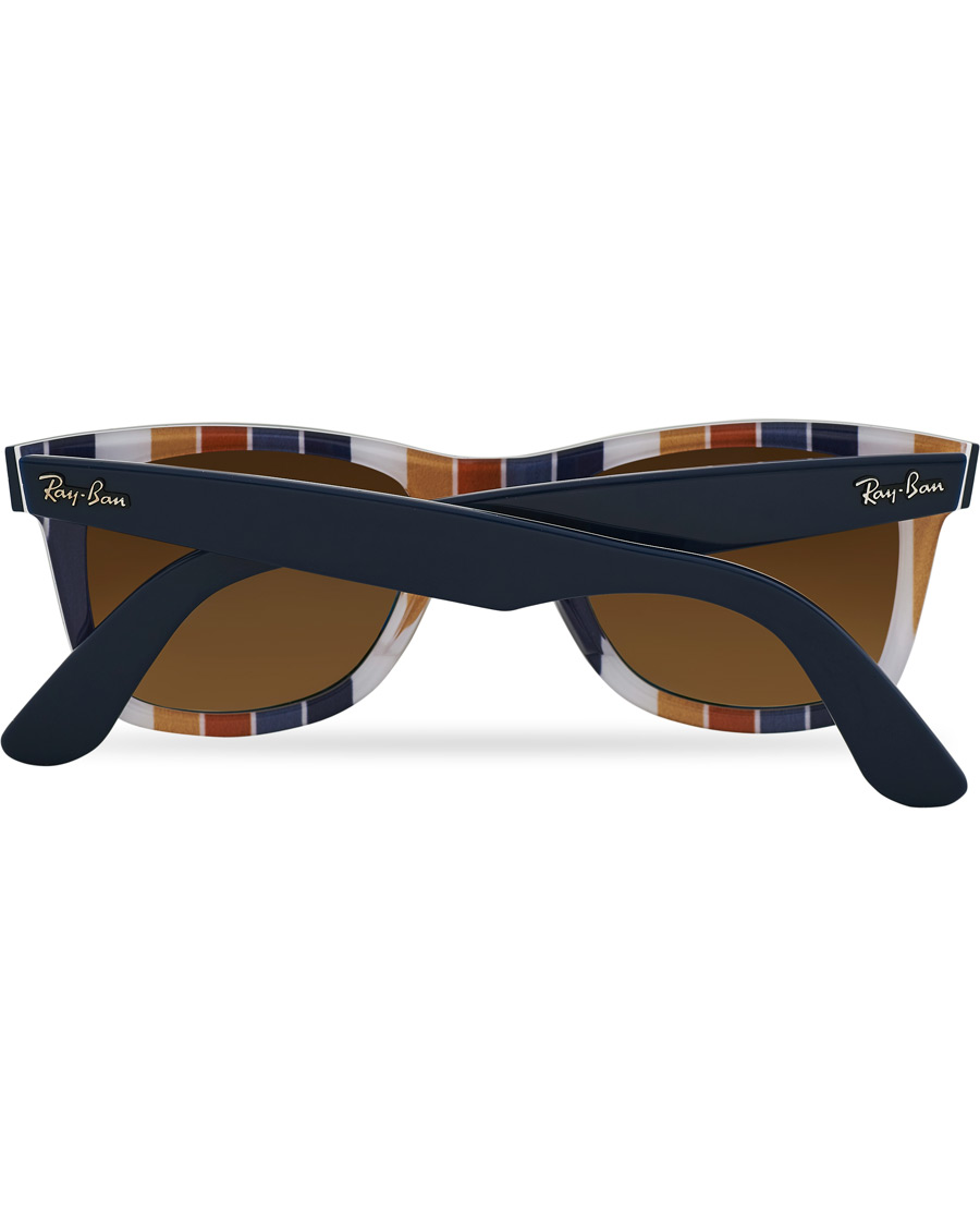 Herren | Ray-Ban RB2140 Wayfarer Sunglasses Dark Blue/Brown | Ray-Ban | RB2140 Wayfarer Sunglasses Dark Blue/Brown