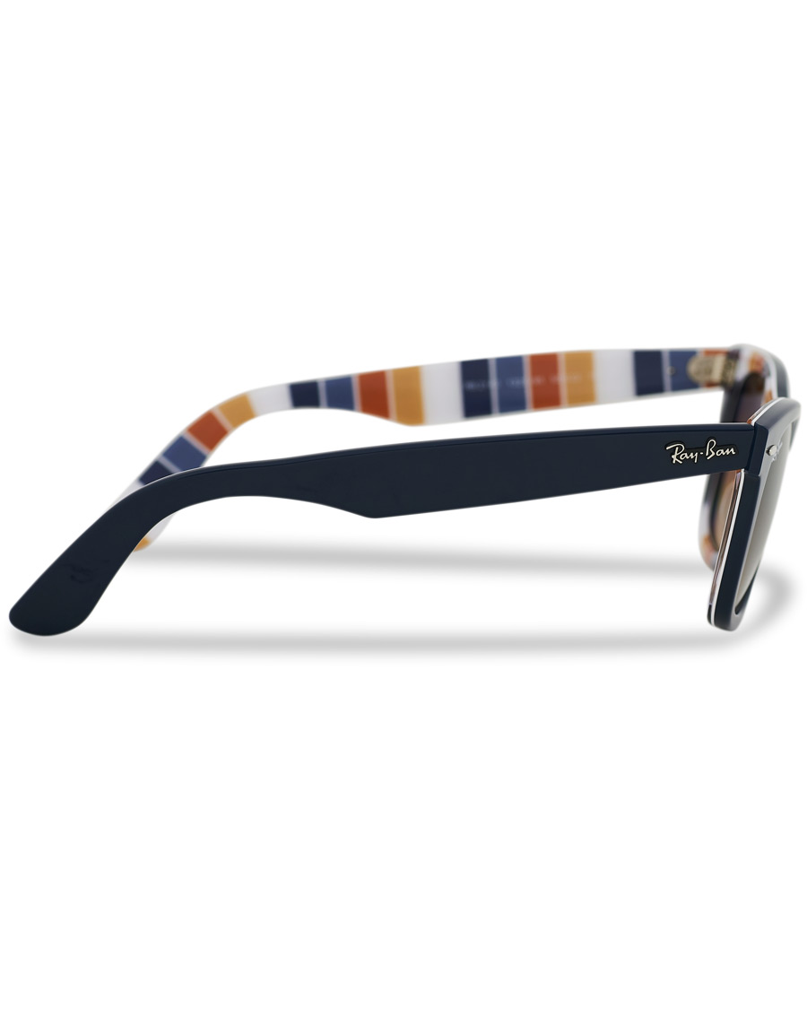Herren | Ray-Ban RB2140 Wayfarer Sunglasses Dark Blue/Brown | Ray-Ban | RB2140 Wayfarer Sunglasses Dark Blue/Brown