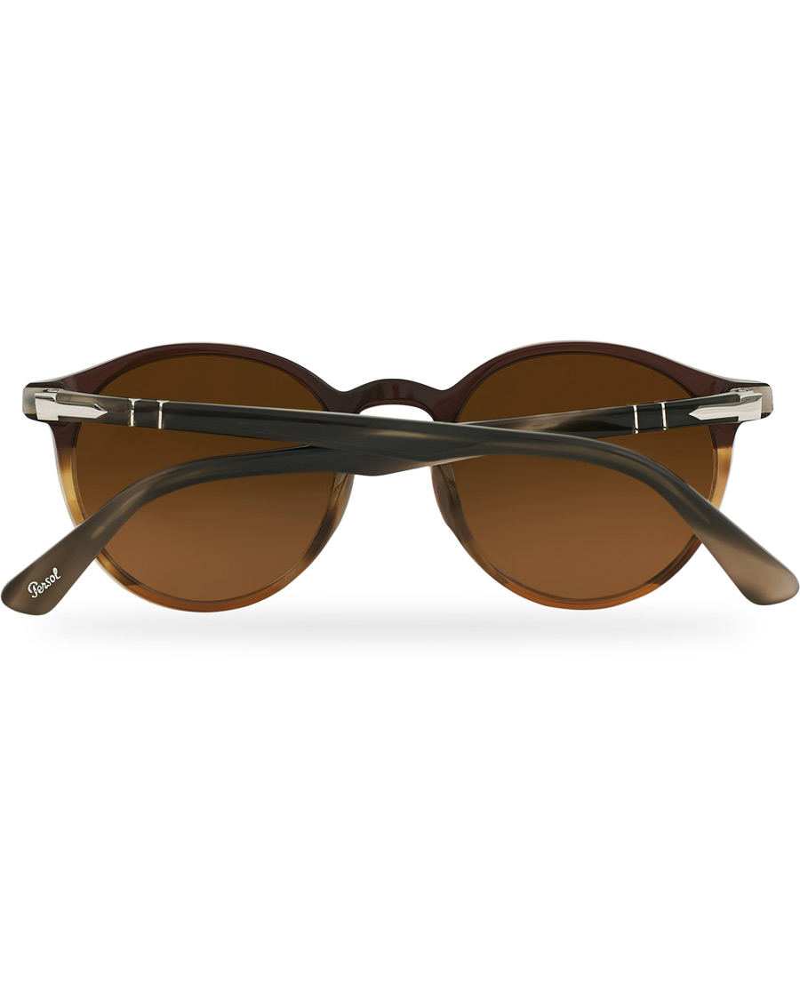 Herren | Persol PO3171S Sunglasses Striped Brown | Persol | PO3171S Sunglasses Striped Brown
