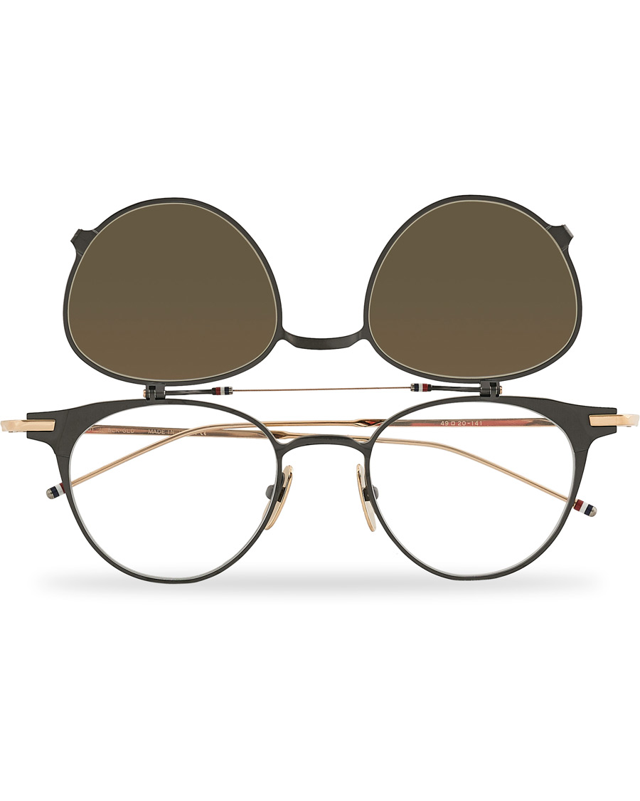 Thom Browne TB814 Flip Up Sunglasses Black White Gold bei Care of Carl