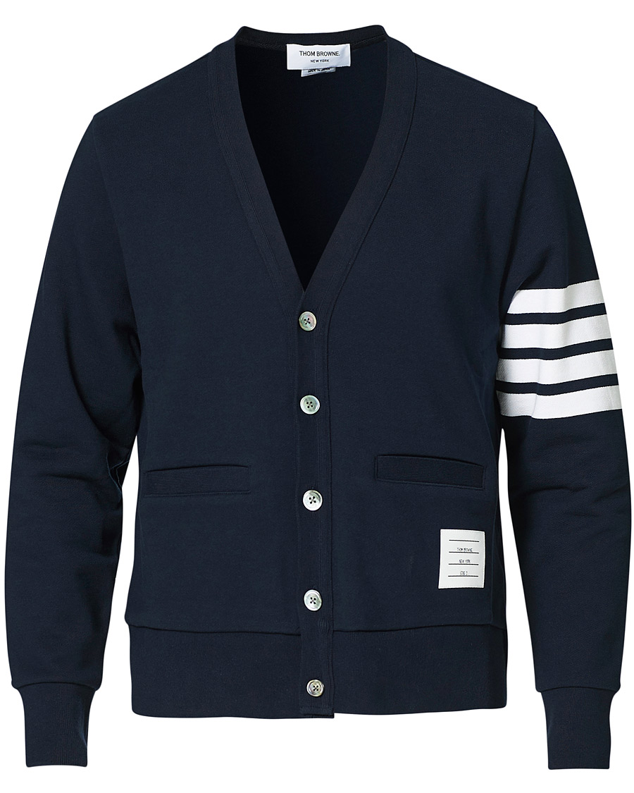 Herren | Pullover | Thom Browne | 4 Bar Loopback Cardigan Navy