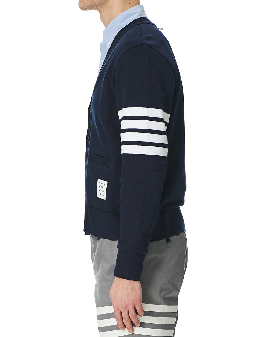 Herren | Pullover | Thom Browne | 4 Bar Loopback Cardigan Navy