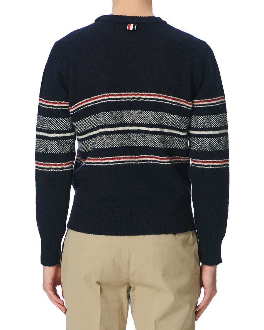 Herren | Pullover | Thom Browne | Birdseye Jacquard Sweater Navy
