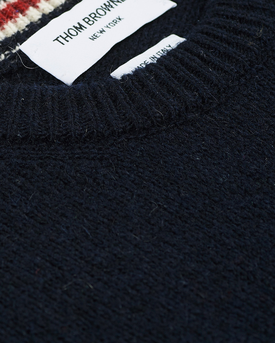 Herren | Pullover | Thom Browne | Birdseye Jacquard Sweater Navy