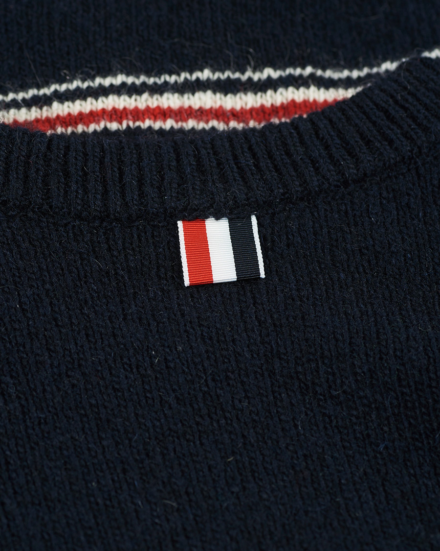 Herren | Pullover | Thom Browne | Birdseye Jacquard Sweater Navy