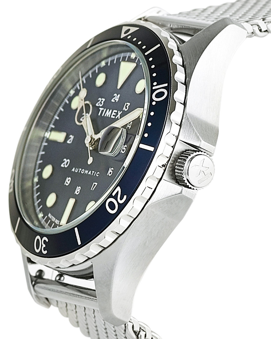 Herren | Timex Navi XL Automatic 41mm Steel/Blue Dial | Timex | Navi XL Automatic 41mm Steel/Blue Dial