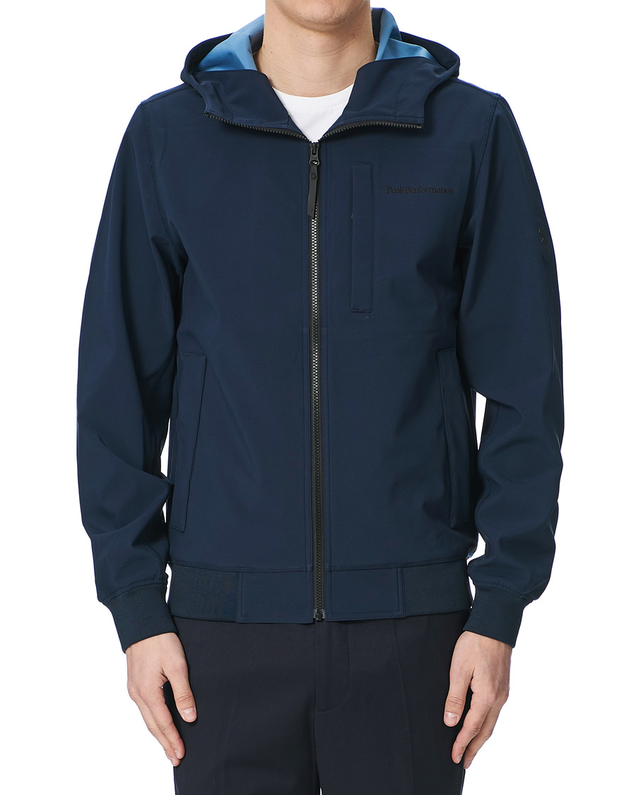 Herren | Jacken | Peak Performance | Softshell Hooded Jacket Blue Shadow