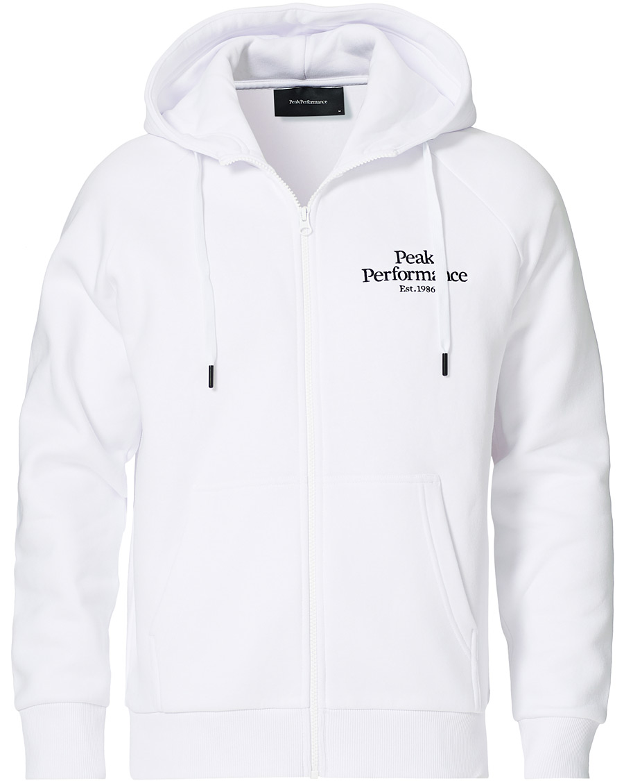 Herren | Pullover | Peak Performance | Original Logo Full Zip Hoodie White