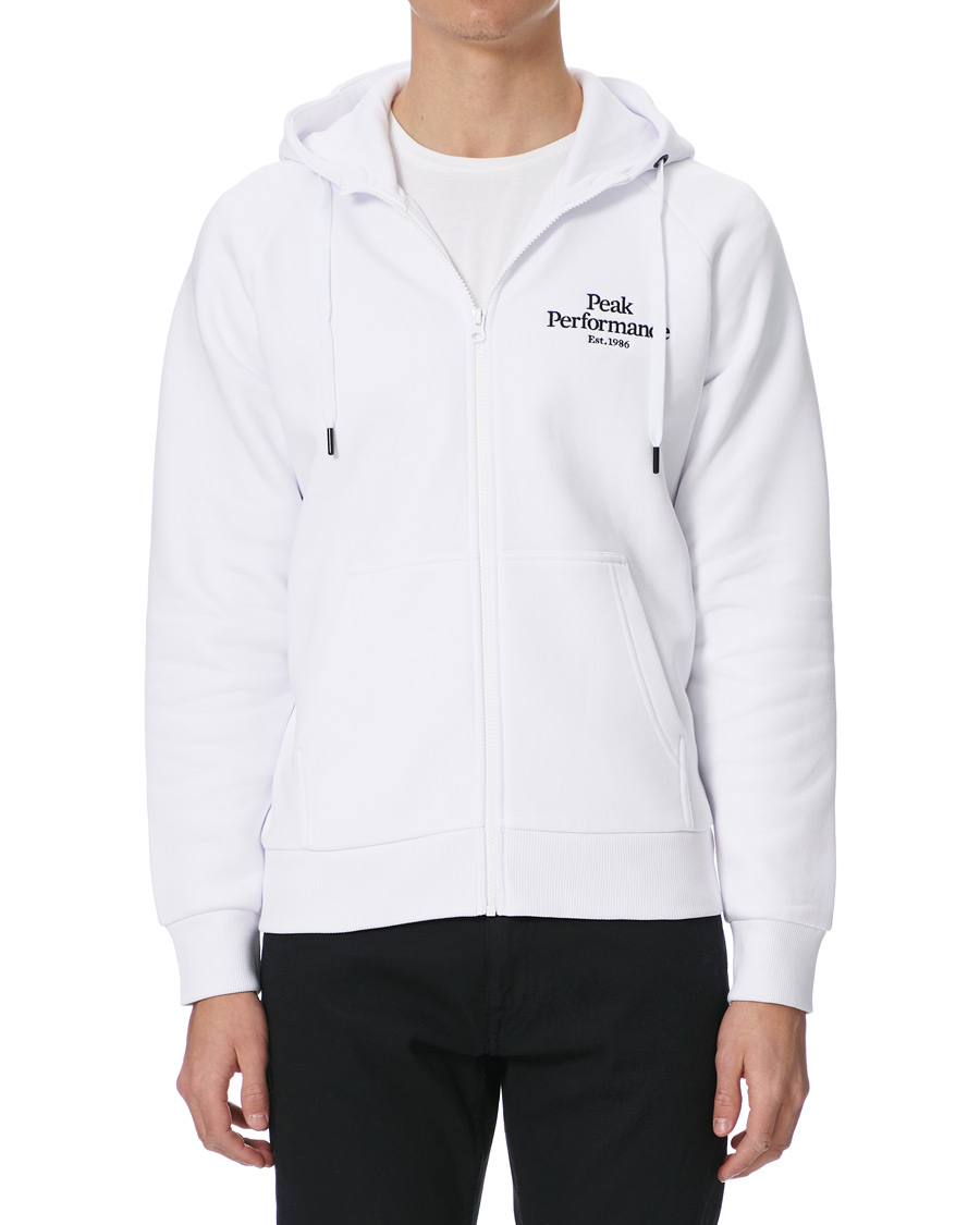 Herren | Pullover | Peak Performance | Original Logo Full Zip Hoodie White