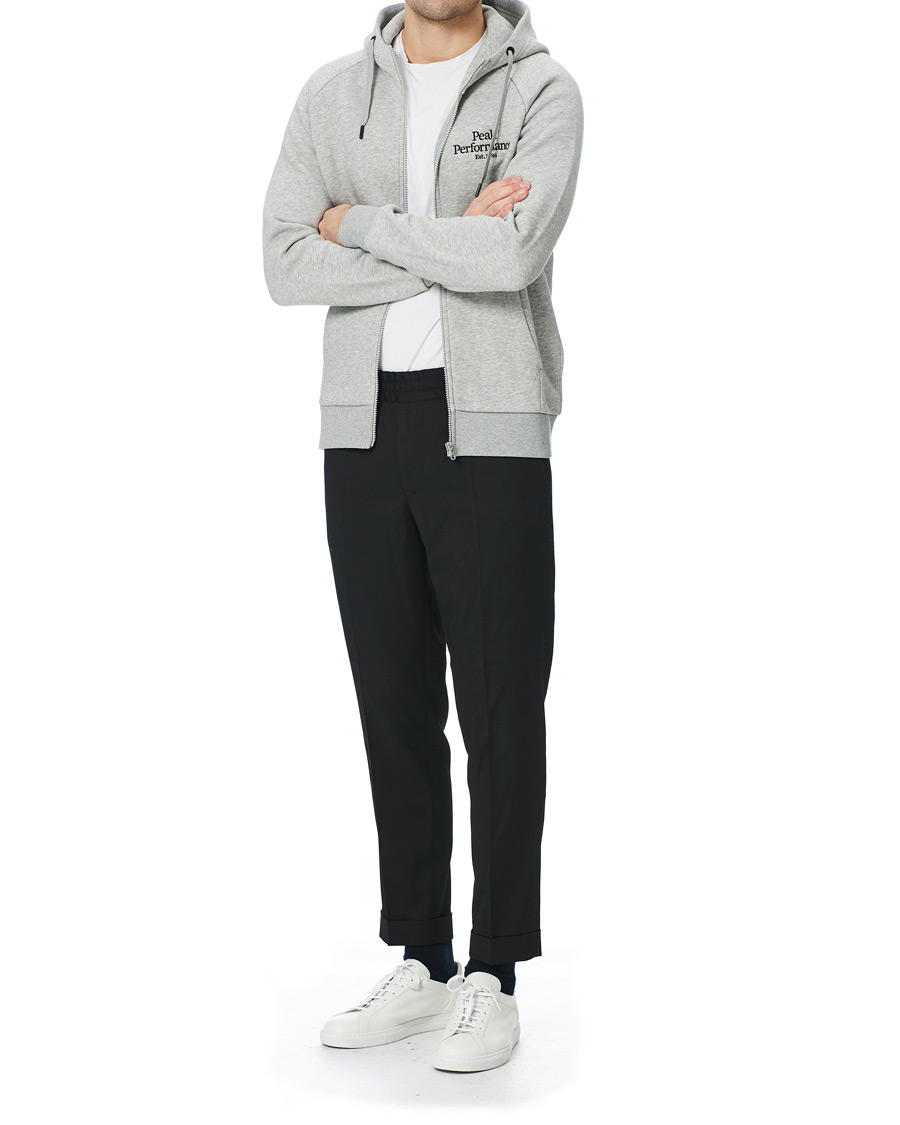 Herren | Pullover | Peak Performance | Original Logo Full Zip Hoodie Grey Melange