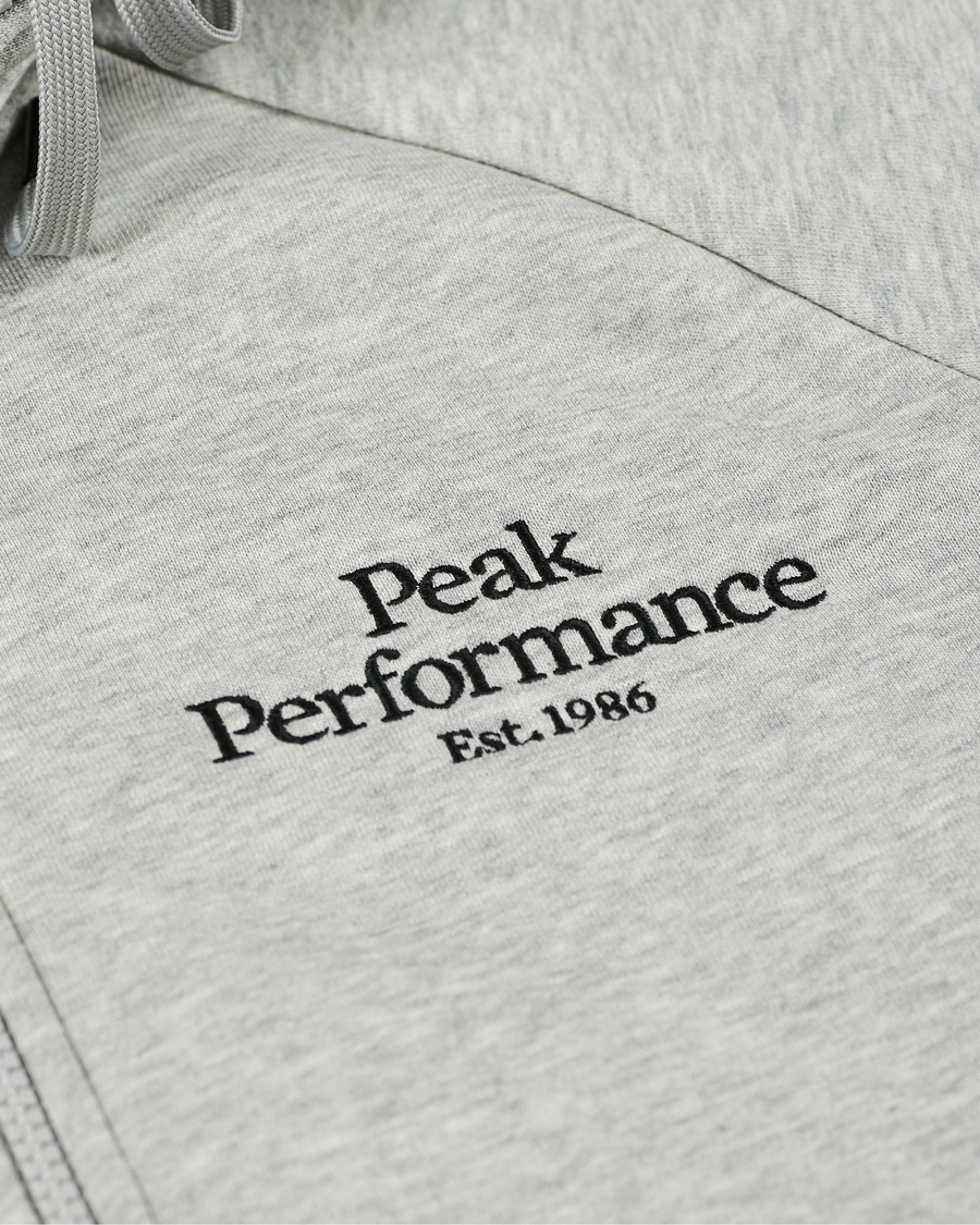 Herren | Pullover | Peak Performance | Original Logo Full Zip Hoodie Grey Melange