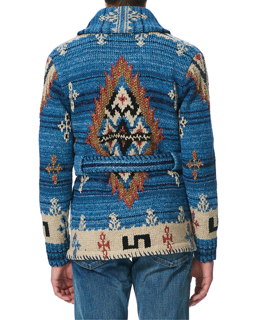 Herren | Pullover | RRL | Ranch Belted Shawl Cardigan Indigo/Cream