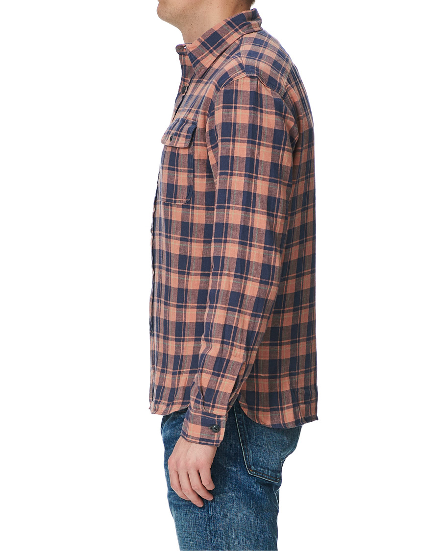 Herren | Hemden | RRL | Cotton/Linen Matlock Workshirt Coral/Blue