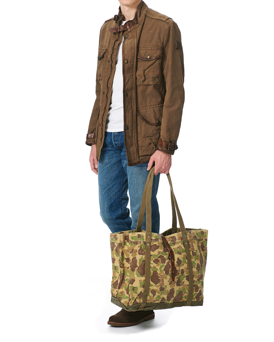 Herren | RRL Jungle Cloth Tote Bag Olive Camo | RRL | Jungle Cloth Tote Bag Olive Camo