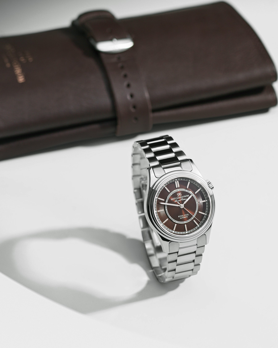 Herren | | Sjöö Sandström | Royal Steel Classic 36mm Annual Edition Leather Brown