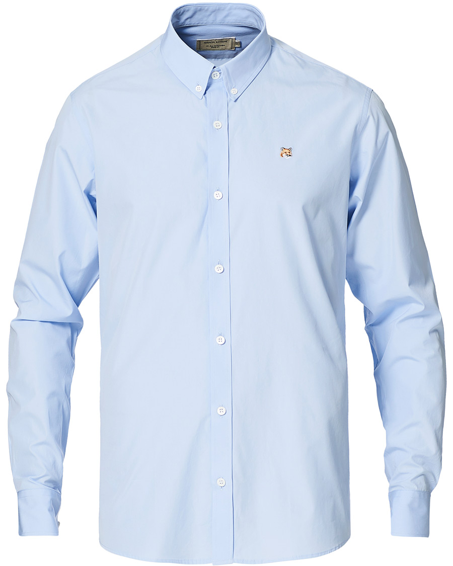 Herren | Hemden | Maison Kitsuné | Fox Head Oxford Shirt Light Blue