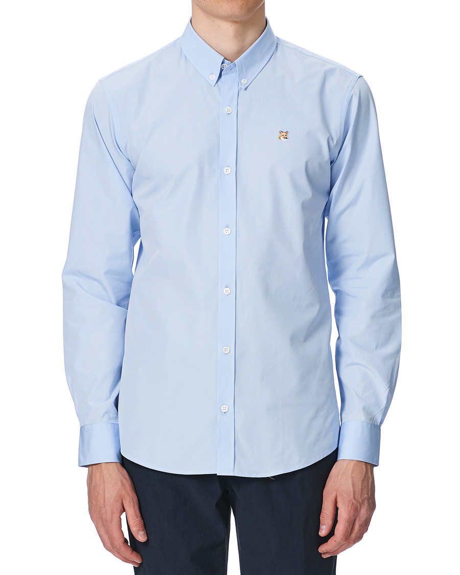 Herren | Hemden | Maison Kitsuné | Fox Head Oxford Shirt Light Blue