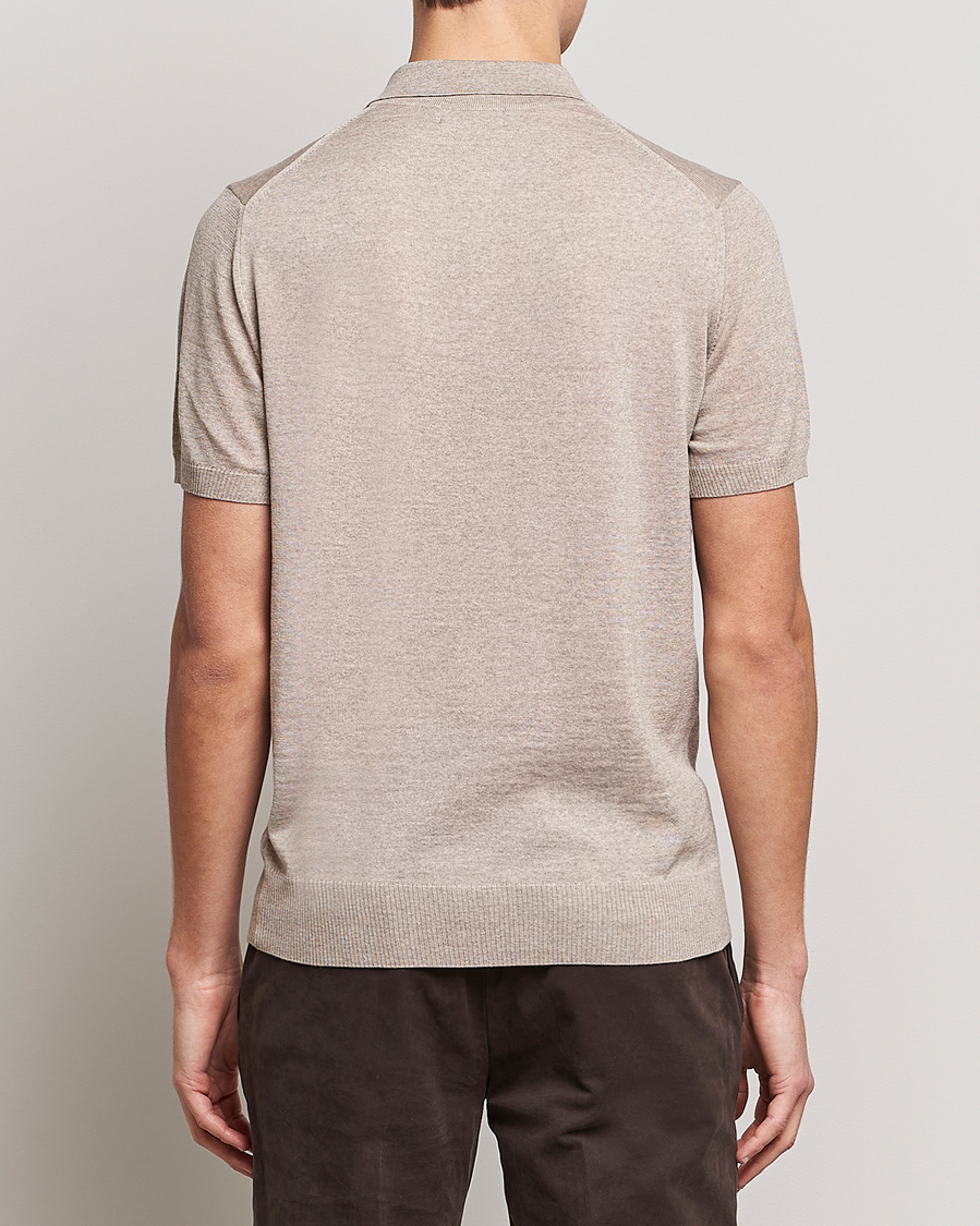 Herren | Poloshirts | Morris Heritage | Short Sleeve Knitted Polo Shirt Khaki