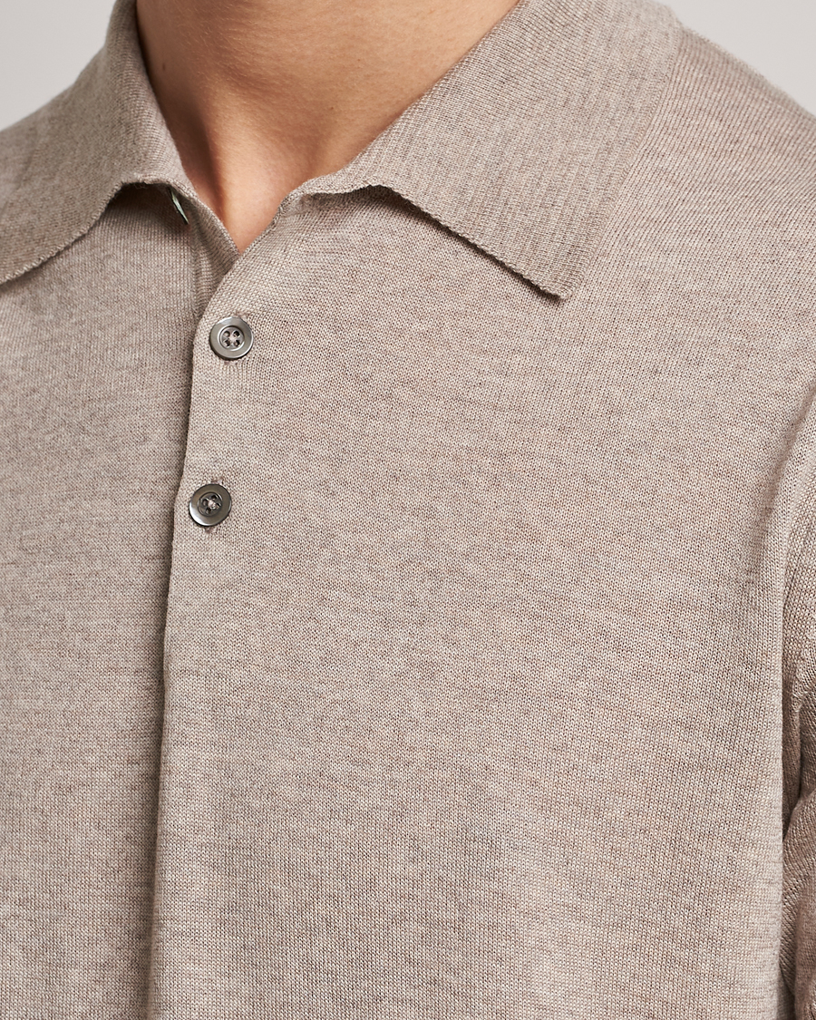 Herren | Poloshirts | Morris Heritage | Short Sleeve Knitted Polo Shirt Khaki