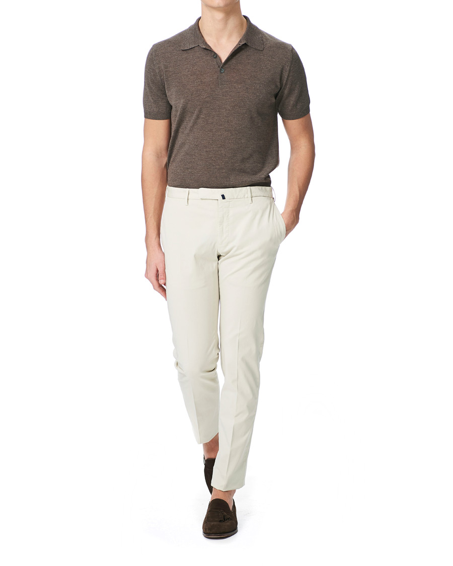 Herren | Poloshirts | Morris Heritage | Short Sleeve Knitted Polo Shirt Brown