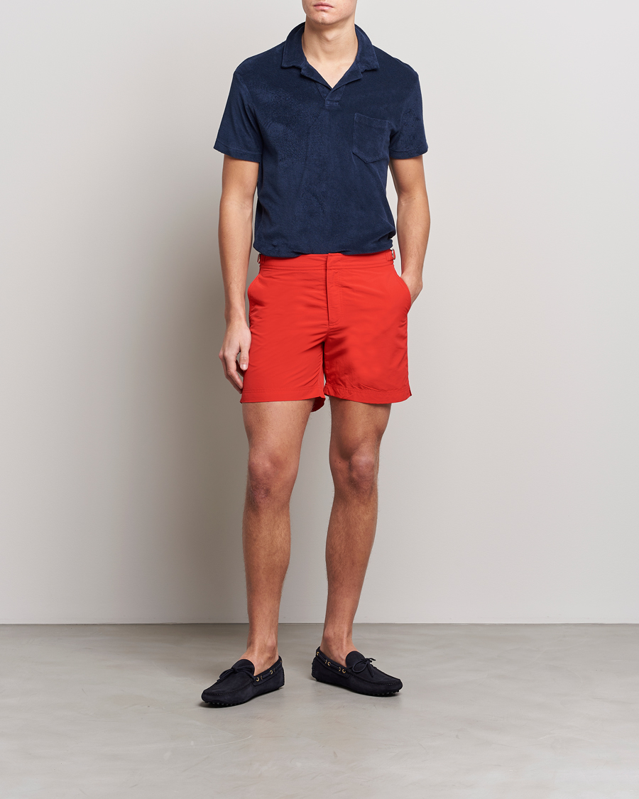 Herren | Badehosen | Orlebar Brown | Bulldog II Medium Length Swim Shorts Rescue Red
