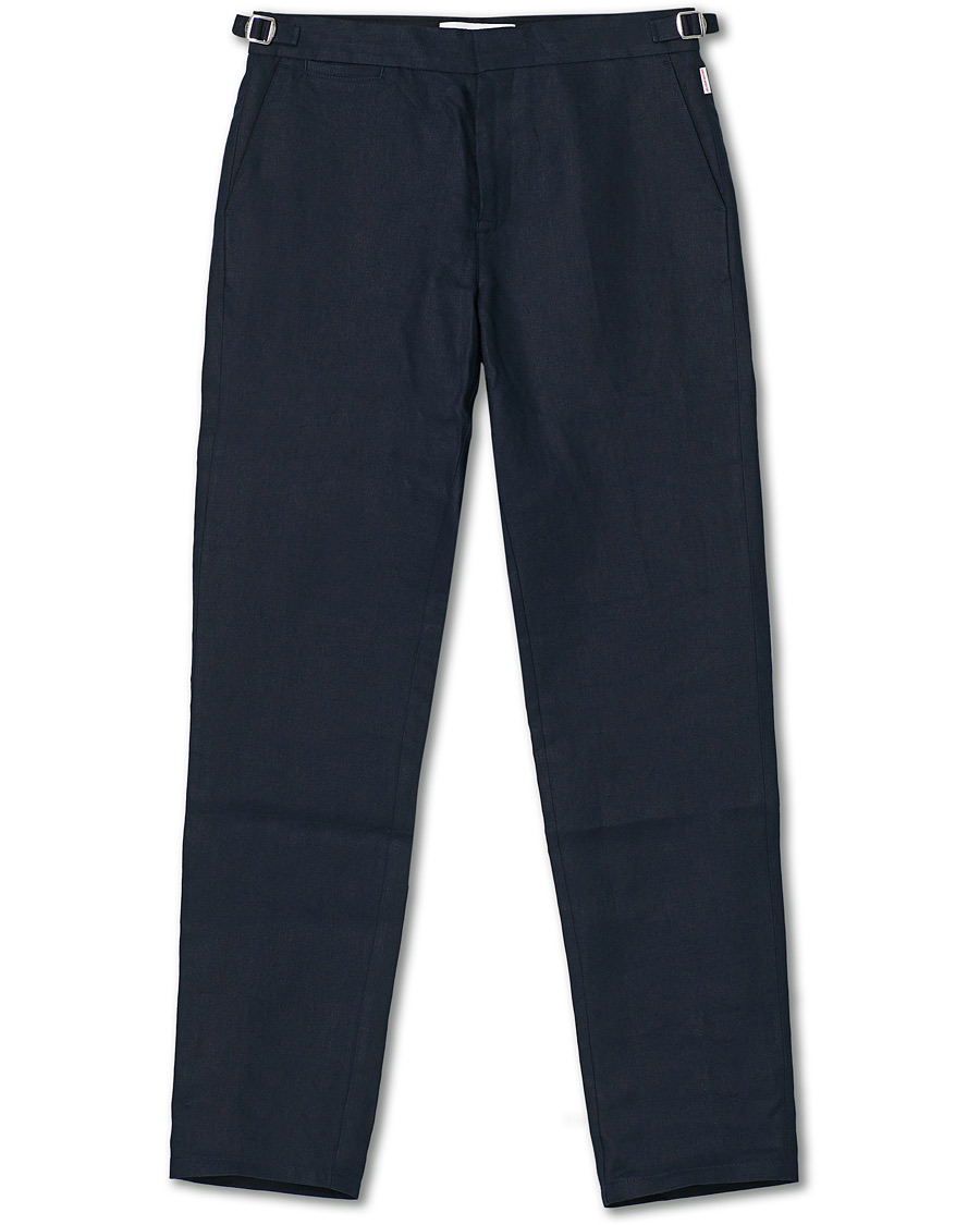 Herren | Hosen | Orlebar Brown | Griffon Linen Trousers Navy