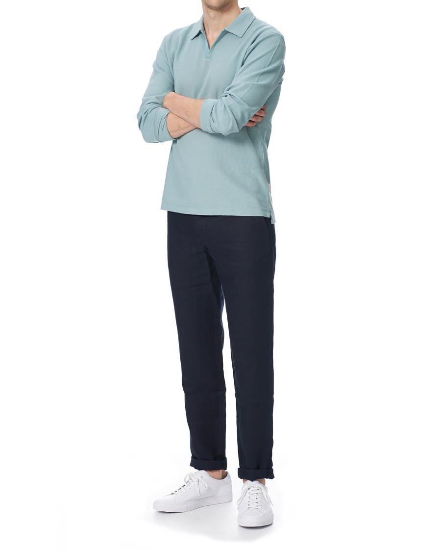 Herren | Hosen | Orlebar Brown | Griffon Linen Trousers Navy