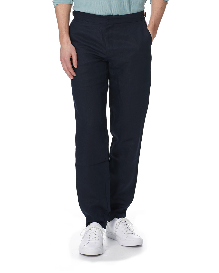 Herren | Hosen | Orlebar Brown | Griffon Linen Trousers Navy