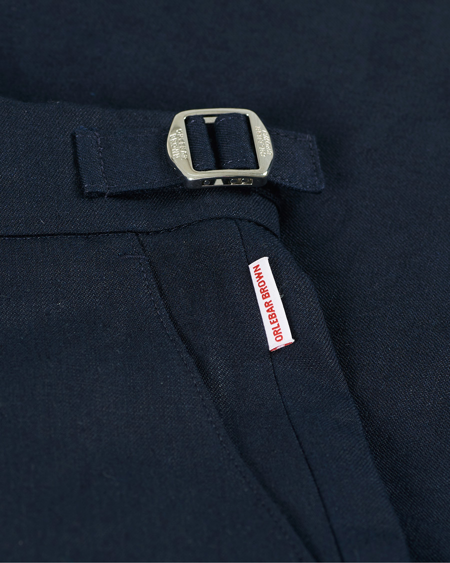 Herren | Hosen | Orlebar Brown | Griffon Linen Trousers Navy