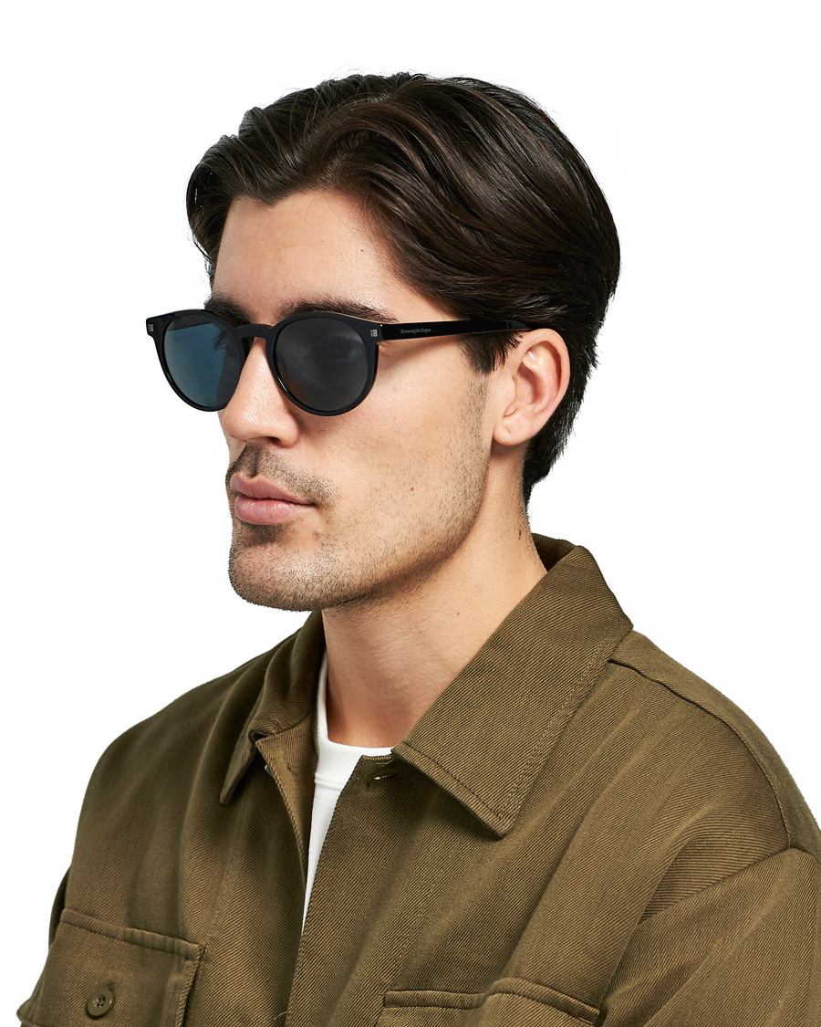 Herren | Ermenegildo Zegna EZ0172 Sunglasses Shiny Black/Blue | Ermenegildo Zegna | EZ0172 Sunglasses Shiny Black/Blue